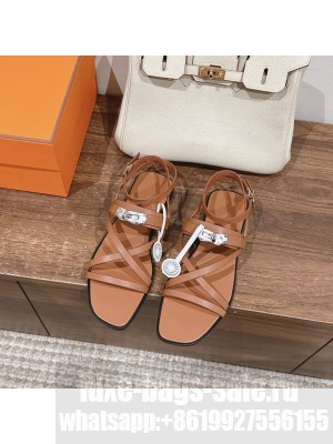 Hermes June sandal Brown
