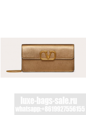 VALENTINO Garavani Rockstud Calfskin Chain bag 0S93VL Brass
