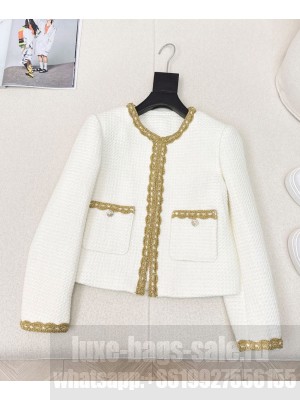 Chanel Women's Tweed Jacket White