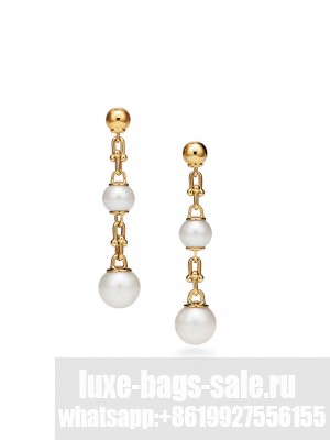 Tiffany Triple Drop Link Earrings Golden