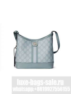 GUCCI OPHIDIA GG SMALL SHOULDER BAG 781402 Dusty blue