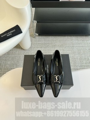 Saint Laurent Flats In Patent Leather