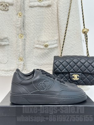 Chanel Calfskin Low top Sneakers G45080 Black 2023