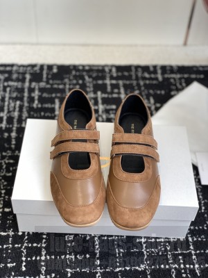 The Row German Training Shoes in Suede & Leather Brown