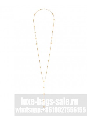 Celine Women's Triomphe Folk Beads Sautoir In Brass With Gold Finish Golden
