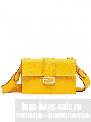 Fendi Baguette Pouch Leather Bag 7M0295 Yellow