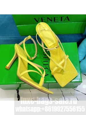 Bottega Veneta Stretch Strap Thong Sandals 9cm Yellow  2021 Collection
