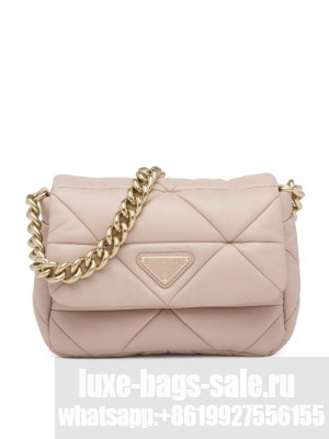 Prada System Nappa Leather Patchwork Bag 1BD292 Apricot