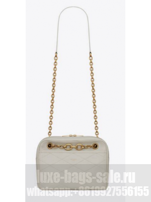 YSL LE MAILLON SMALL CHAIN BAG IN QUILTED LAMBSKIN 6693081 BLANC VINTAGE