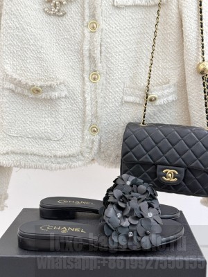 Chanel mules Kidskin & Strass Black G46231 2025