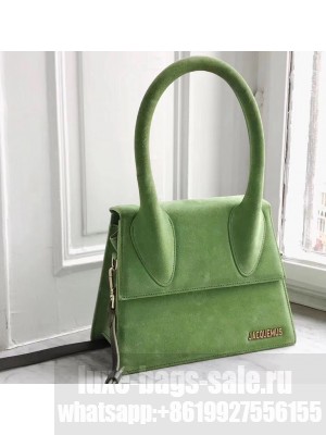Jacquemus Leather Le Chiquito Bag Suede Green