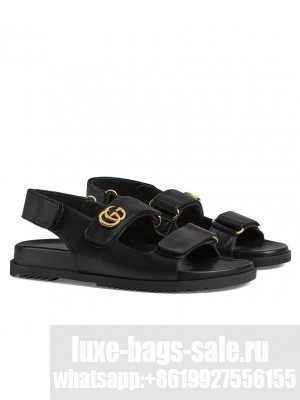 Gucci Women's Double G Sandal 771578 Black