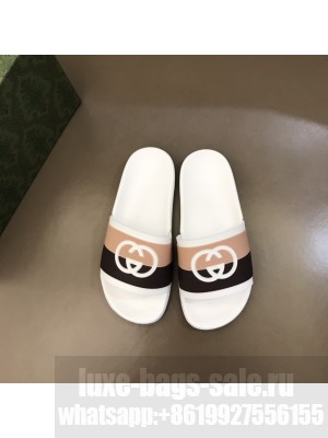 Gucci Unisex Rubber Flat Slide Sandals 09 2021 Collection