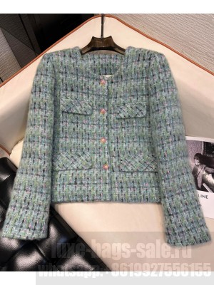 Chanel Women's Tweed Jacket Green