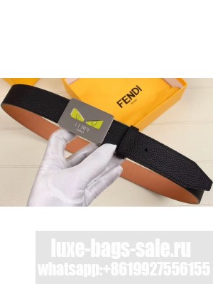 Fendi Width 3.5cm Bag Bugs Eyes Belt Black