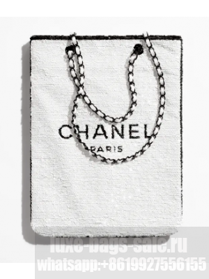 Chanel SHOPPING BAG AS4856 White & Black