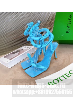 Bottega Veneta Leahter and Rubber Wire Stretch Sandals Spring/Summer 2022 Collection,Blue