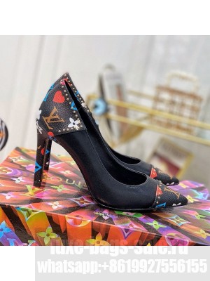 Louis Vuitton Game On Cherie Pump 9.5cm in Studded Monogram Canvas 2021 Collection