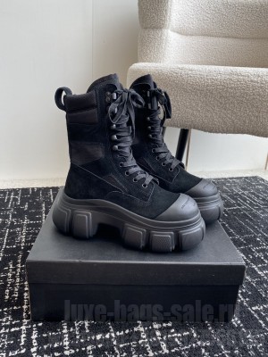 Alexander Wang Women's suede platform lace-up Black boot