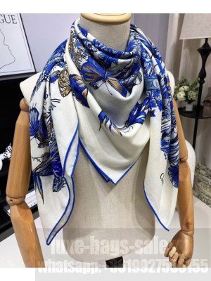 Christian Dior Women's Dior Butterfly Around The World Scarf Blue