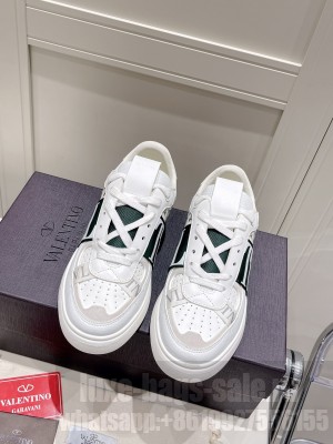 VALENTINO VL7N LOW-TOP SNEAKERS IN CALFSKIN AND MESH FABRIC WITH BANDS SNEAKERS 2022 COLLECITON 025