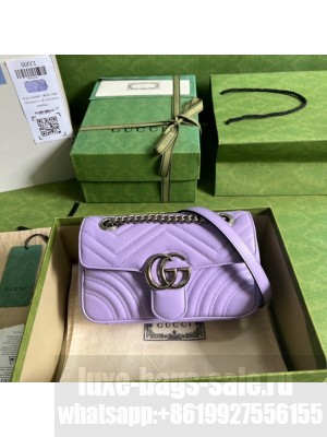 Gucci GG Marmont matelasse shoulder bag 447632 Lilac