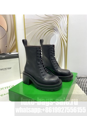Bottega Veneta LUG Calfskin 7cm lace-up Chelsea Ankle boots Fall/Winter 2021 Collection, Black