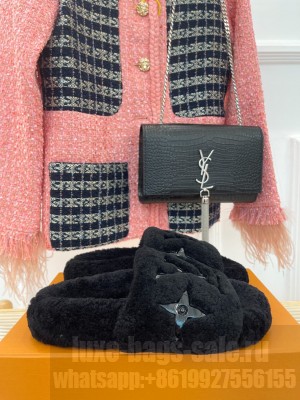 Louis Vuitton Shearling Flat Slide Sandals 2023 013