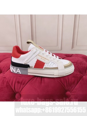 DOLCE & GABBANA UNISEX CALFSKIN 2.ZERO CUSTOM LOW-TOP SNEAKERS WITH CONTRASTING DETAILS 2022 COLLECTION 04