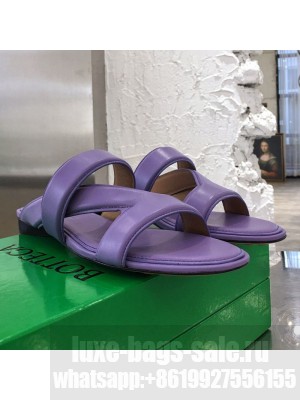 Bottega Veneta Band Calfskin Flat Sandals Brown  2021 Collection 11