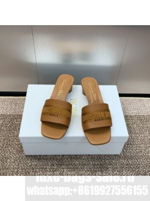Christian Dior Women's Dway Heeled Slide Brown