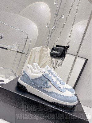Chanel Suede Sneakers G39978 Sky blue 2023SS 