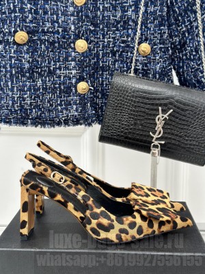 JACOUEMUS Les slingbacks Duelo hautes 4cm/8cm sandals Leopard 