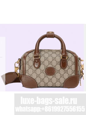Gucci Small duffle bag with Interlocking G 723307 brown