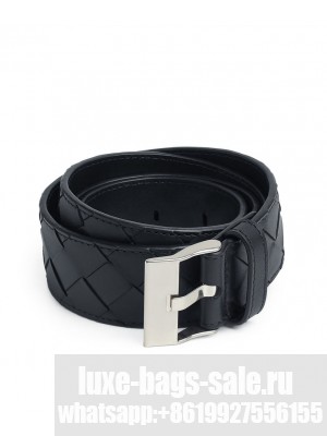 Bottega Veneta 35mm Watch Buckle Belt Black