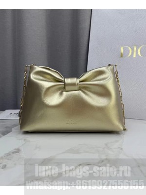 Christian Dior Mini Dior Bow Handbag Golden