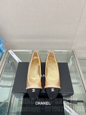 Chanel Calfskin & Grosgrain Ballet Flat with Back Bow 2023 05