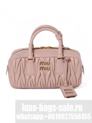 Miu Miu Arcadie Matelasse Nappa Leather Bag 5BB142 Pink