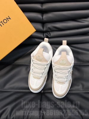 Louis Vuitton LV Skate Man's Sneakers in Leather and Mesh Beige 2023
