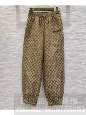 Gucci Women's GG Canvas Pant Khaki