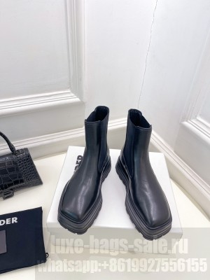 Jil Sander 4.5cm Calfskin Leather Ankle boots black