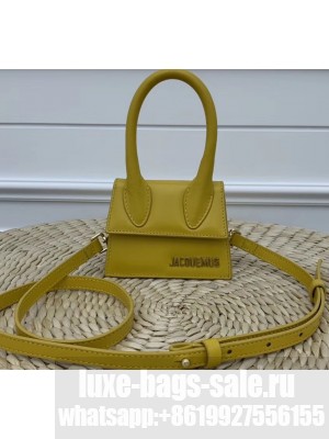 Jacquemus Leather Le Chiquito Micro Bag Yellow