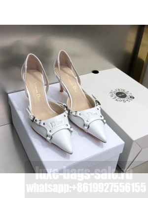 Christian Dior pointed toe 7cm Calfskin White Pumps 2022 Collection