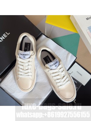 Chanel Printed Calfskin Sneaker G46082 Light Orange 2025