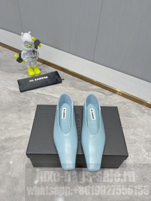 Jil Sander Lambskin Flats Sky Blue