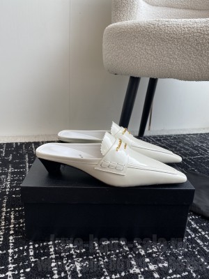 Alexander Wang Calfskin Pointed Mule White