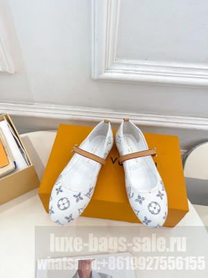 Louis Vuitton 1ACSGF Romy Flat Ballerina White