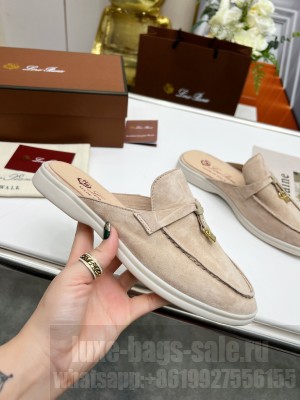 Loro Piana Babouche Charms Walk Loafers Suede Calfskin 2022 Collection 011