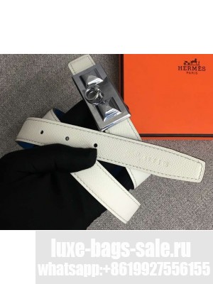 Hermes Width 2.5cm Collier De Chien Buckle Belt White/Silver