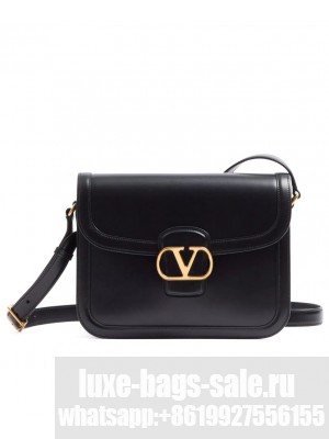 Valentino Garavani 9to5 Smooth Calfskin Shoulder Bag Black